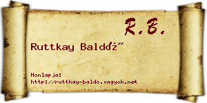 Ruttkay Baldó névjegykártya